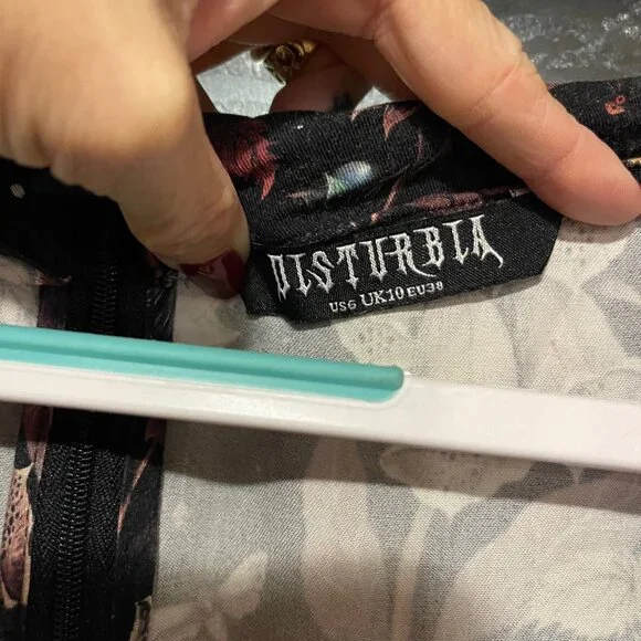 Disturbia Foxglove Button Detail Midi Dress size 6 - Picture 7 of 8